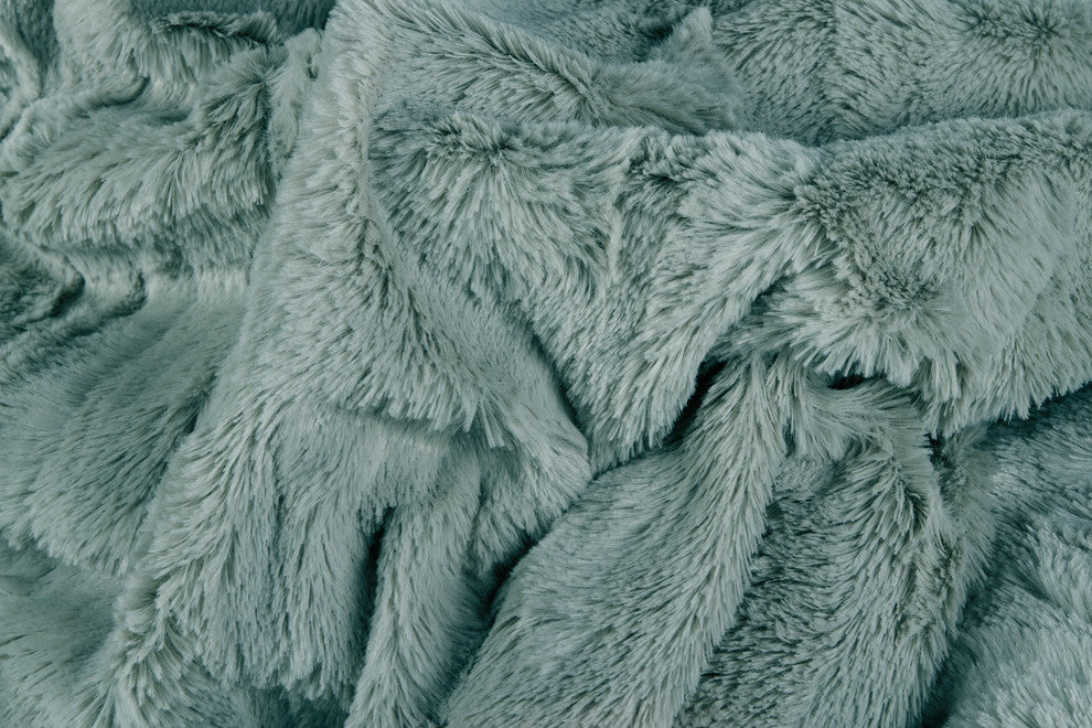 Faux Fur Throw 50"x60", Seagrass