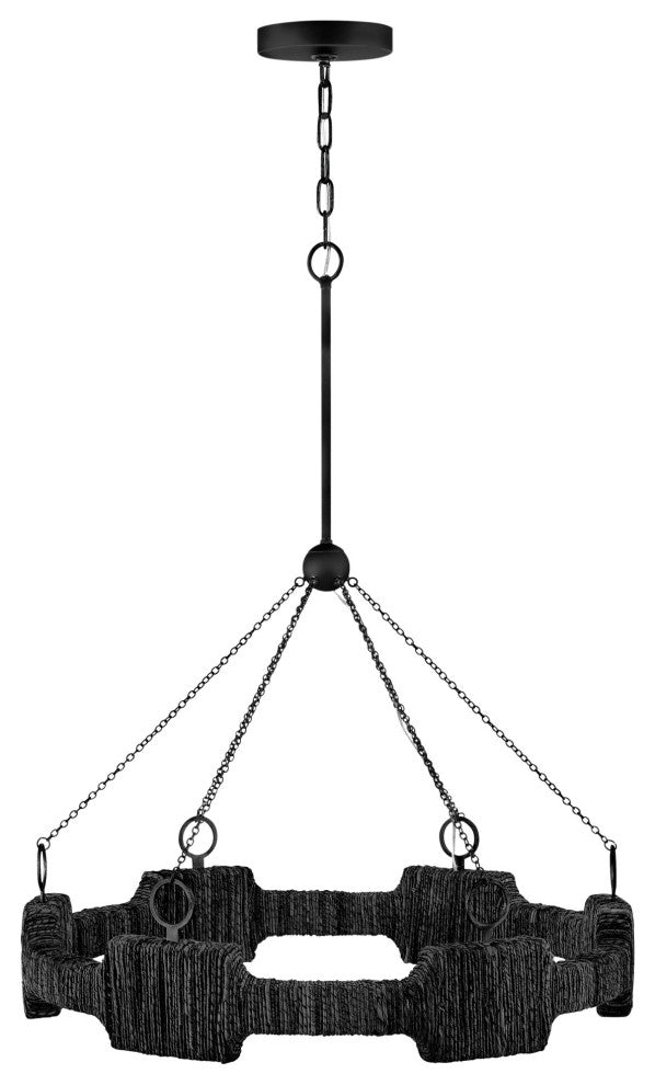 Hinkley Lighting 34106 Raffi 30"W Ring Chandelier - Carbon Black