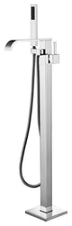 ADM Freestanding Tub Filler Handheld Shower Spray, Chrome Finish, 59" Hose