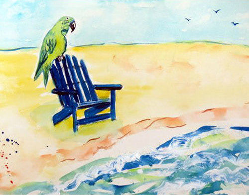 Betsy Drake Parrot and Chair 30 X 50 Inch Comfort Floor Mat