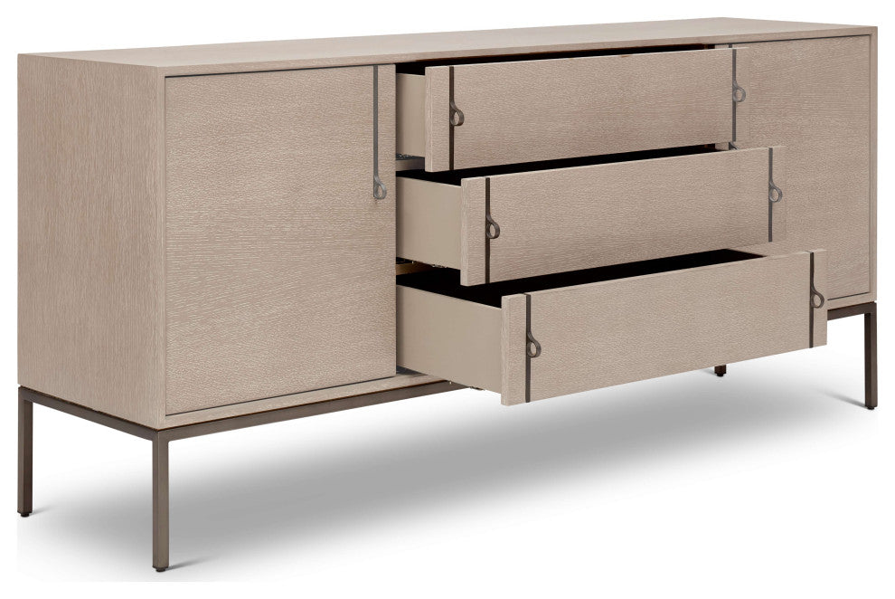 Holly Buffet, Taupe Gray, Gun Metal