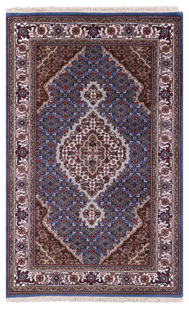 Wool & Silk Hand-Knotted Persian Tabriz Rug 3' 0" X 4' 11" - Q13023