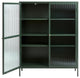 Metal & Glass 55" Display Cabinet, Green
