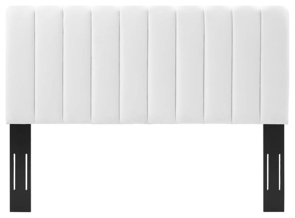 Headboard, Twin Size, Velvet, White, Modern Contemporary, Bedroom Master Suite