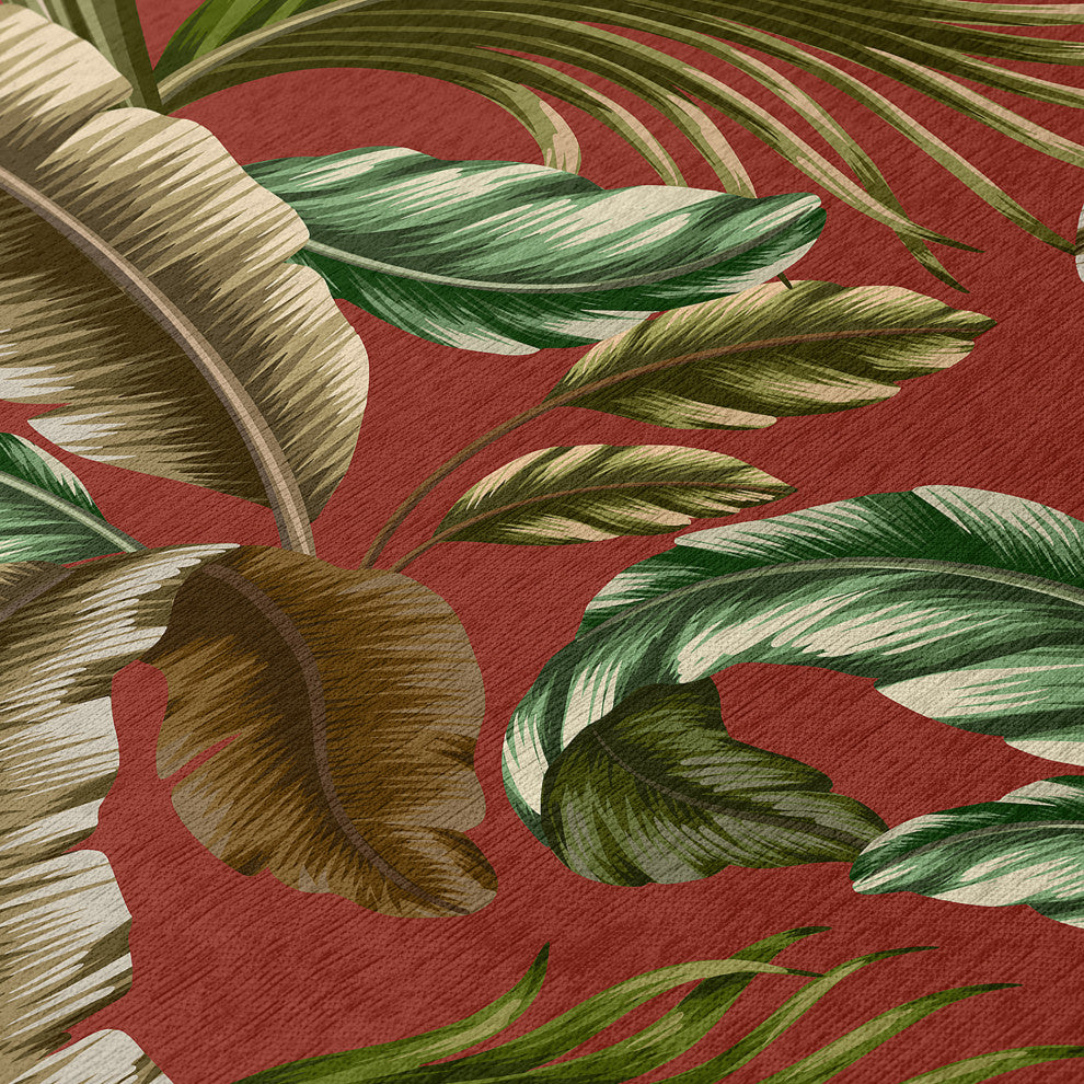 Indoor/Outdoor Tropics TC1 Paprika Machine Washable 10' x 14' Rug