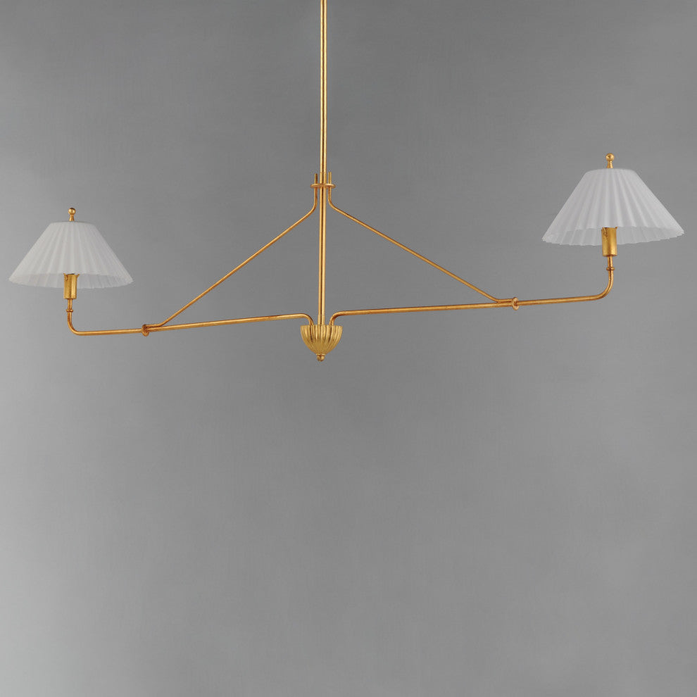 Maxim 18312SW Kismet 2 Light 60"W Linear Pendant - Gold Leaf