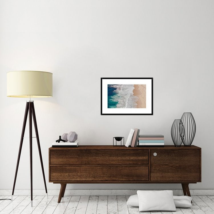"Where The Ocean Ends" Framed Digital Print by Andreas Feldtkeller, 30x21"