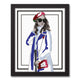 Fashion Illustration 11x14 Black Framed Canvas