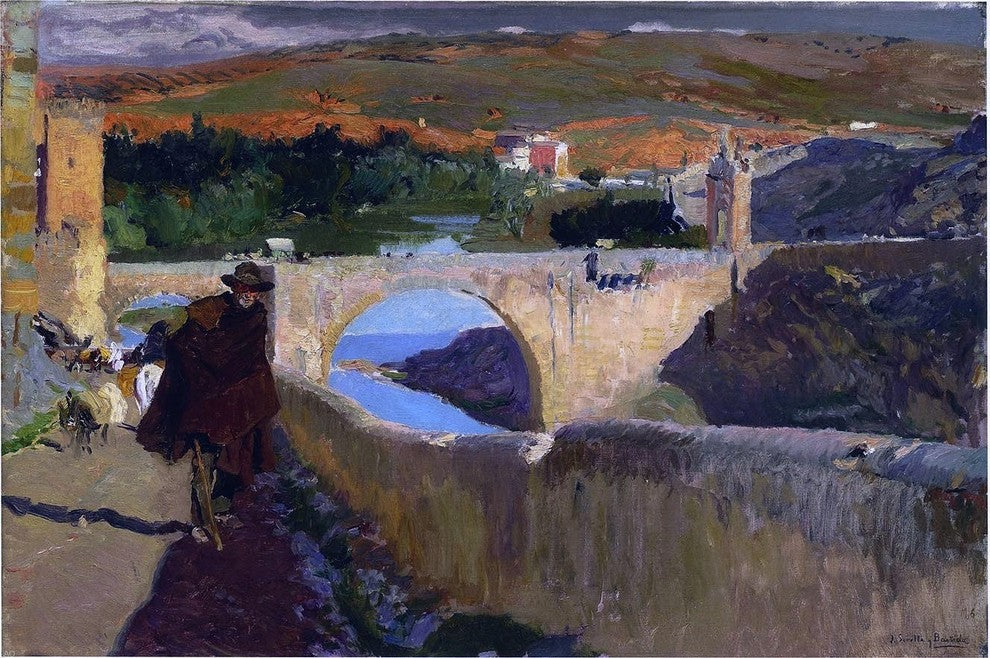 Joaquin Sorolla Y Bastida Blind Man of Toledo, 18"x27" Gallery Wrapped Canvas