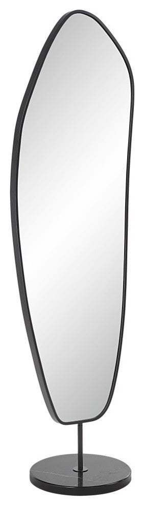 Arlon 70" Tall Irregular Mirror, Matte Black