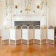 3 ft. Short Fiber Weave Room Divider White 8 Panels
