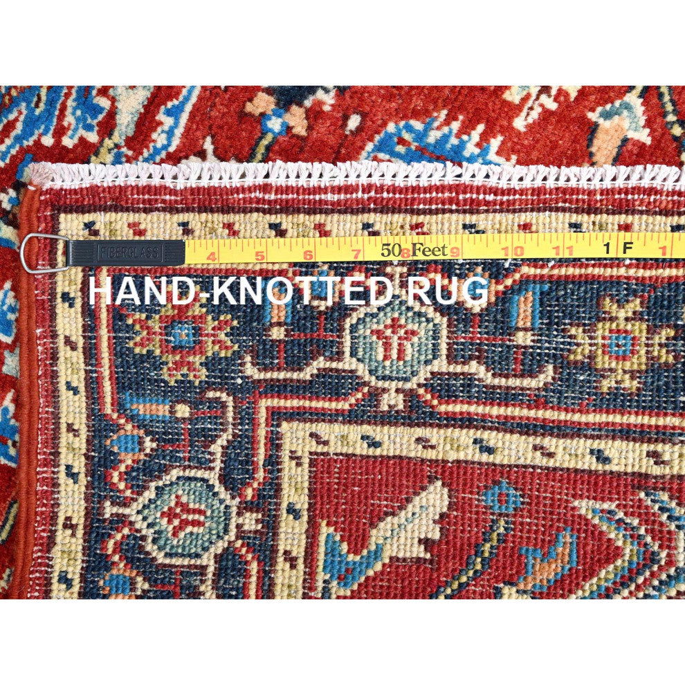 Barn Red, Serapi Heriz Design, Soft Wool Hand Knotted Oriental Rug, 2'10"x4'7"