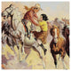 "Vintage Westerns: Phantom of the West - Ghost Riders - Detail" Print, 42"x42"