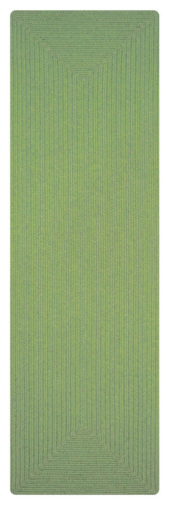 Homespice Decor - 22 x 72" Rectangular Sage Ultra Durable Braided Runner