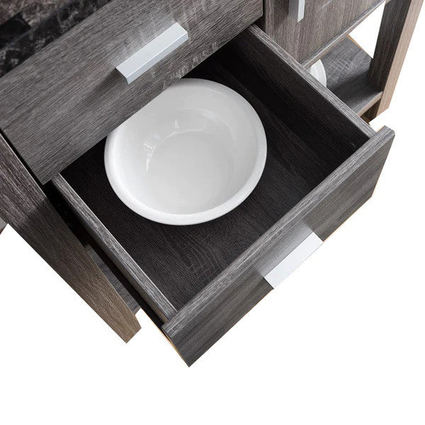 Benzara BM179597 Multi Storage Distressed Wooden Baker''s Rack, Gray