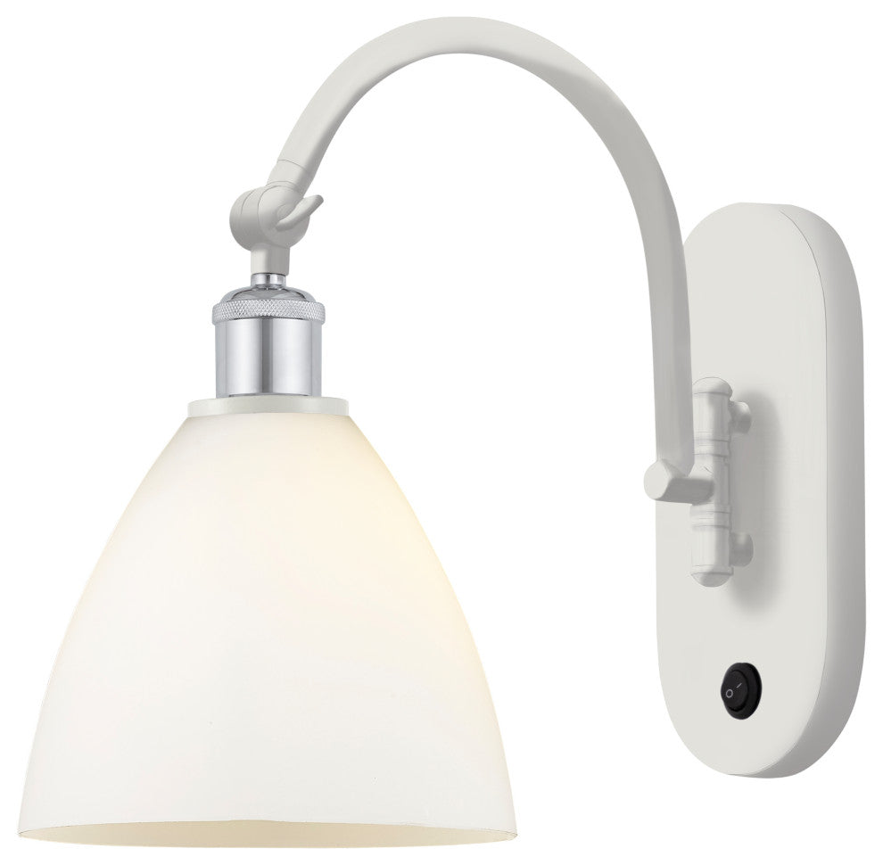 Innovations 518-1W-WPC-GBD-751 1-Light Sconce, White and Polished Chrome