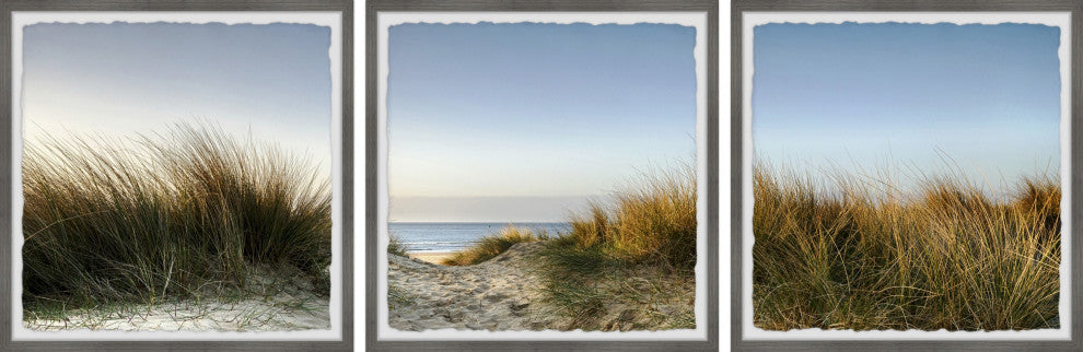 The Hidden Beach Triptych, 3-Piece Set, 24x24 Panels