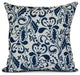 20x20", Floral Outdoor Pillow, Blue