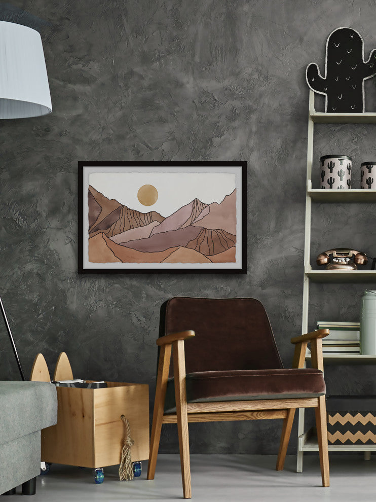 "The Rising Sun" Framed Painting Print, 12x8