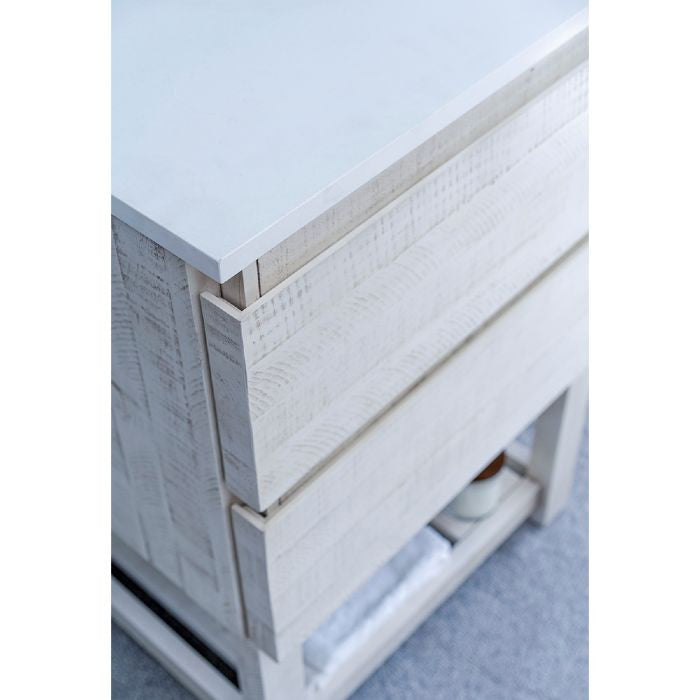 Fresca Formosa Modern 60" Rustic White Open Bottom Double Sink Vanity