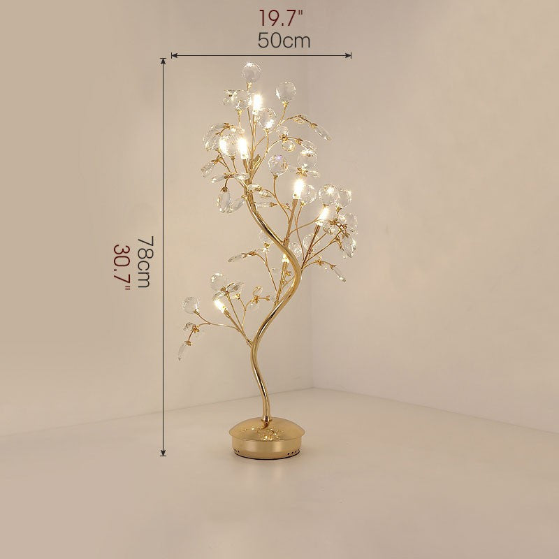 Laax | Gold Crystal LED Nightlight in the Shape of Tree, B