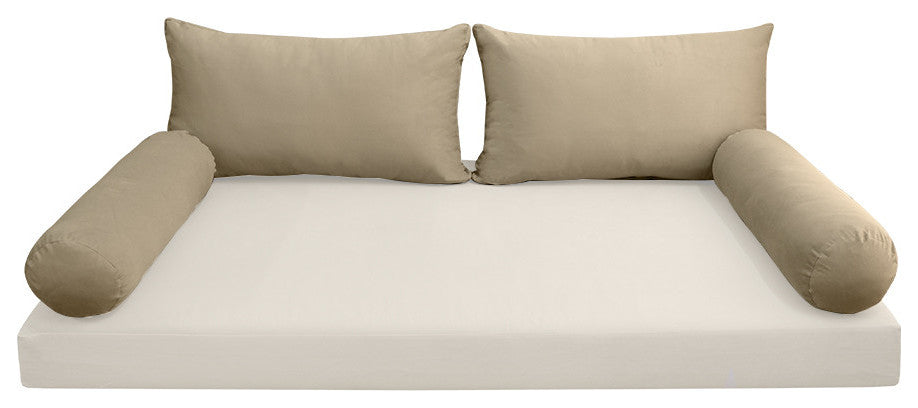 STYLE V2 Full Velvet Knife Edge Indoor Daybed Bolster Pillow |COVER ONLY| AD304