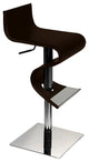 Cleo Adjustable Leather Bar Stool, Brown
