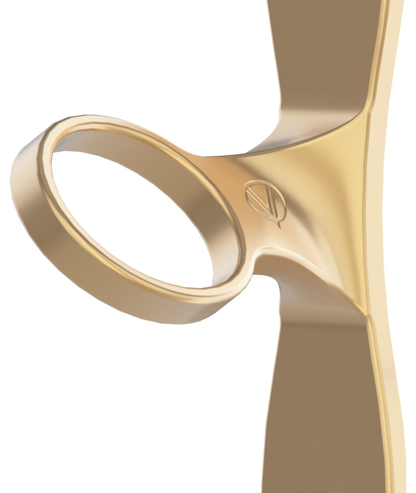 Helix Single 15 (minimalist wall mounted metal wine rack), Golden Bronze, Right Facing Bottle