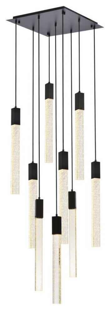 Elegant Lighting Weston 9-Light Pendant Black