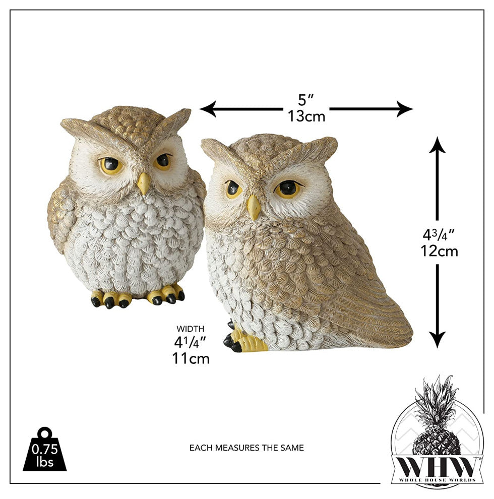 2 Piece Baby-Barn Owl Figurine Set