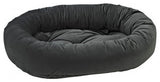 EuroVelvet Donut Bolstered Dog Bed, Ash, Medium