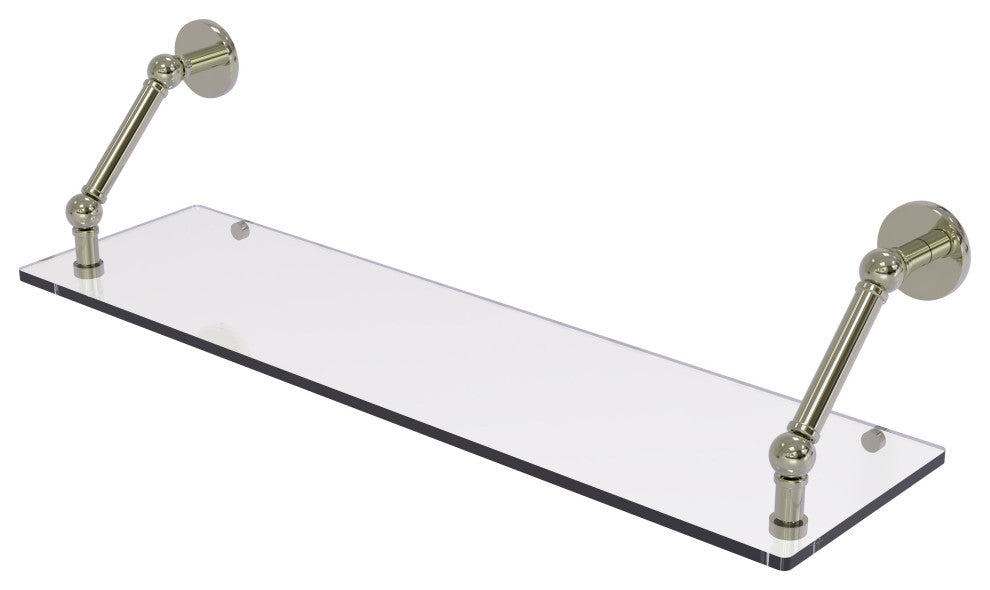 Prestige Skyline 30" Floating Glass Shelf, Polished Nickel