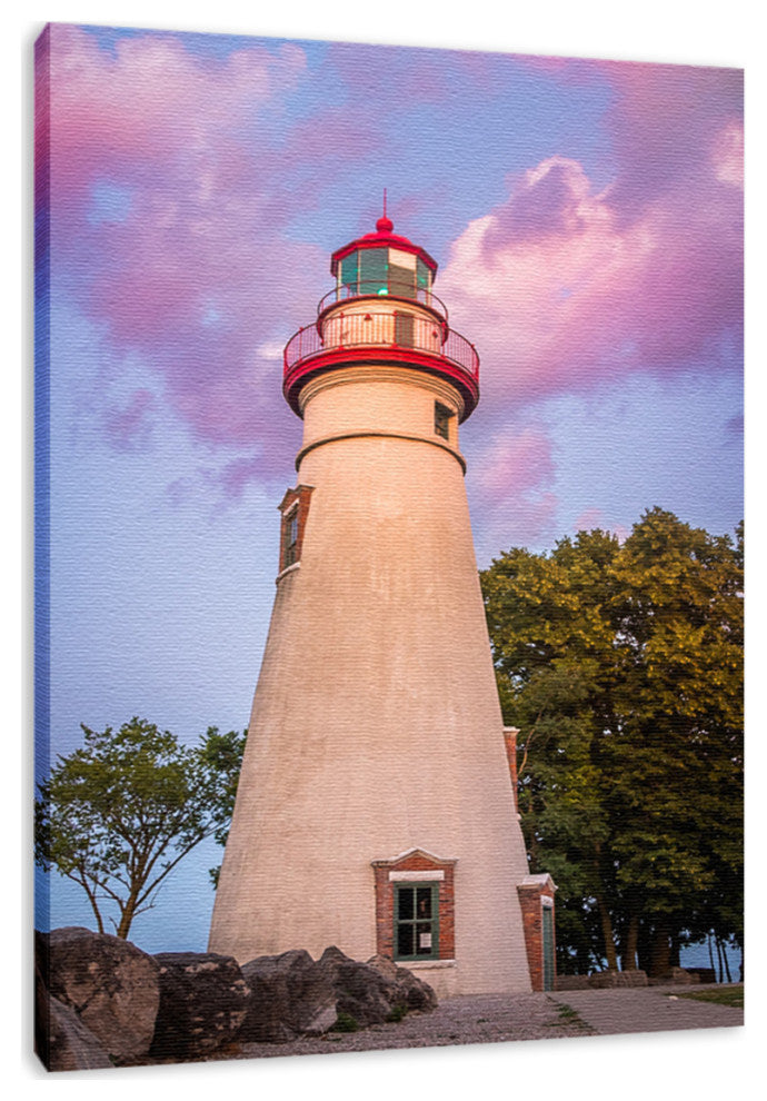 Marblehead Lighthouse at Sunset Coastal Landscape Canvas Prints, 16" X 20"