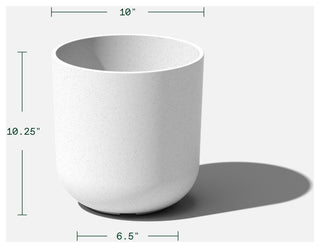 Pure Series Kona Planter, White, 10 Inches, 1 Pack