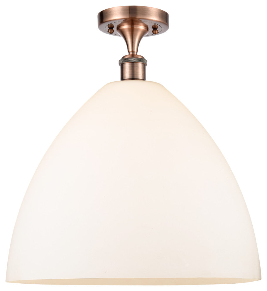 Innovations 516-1C-AC-GBD-161-LED 1 Light Semi-Flush Mount, Antique Copper