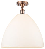 Innovations 516-1C-AC-GBD-161-LED 1 Light Semi-Flush Mount, Antique Copper
