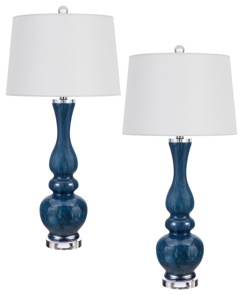 Paimio 32" Height Deep Blue Glass Table Lamp