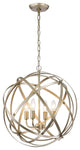 Iris Light Gold With Bronze Tone Large Orb 4-light Chandelier