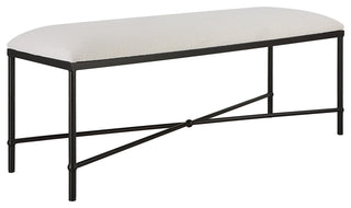 Uttermost Avenham Black Framed bench