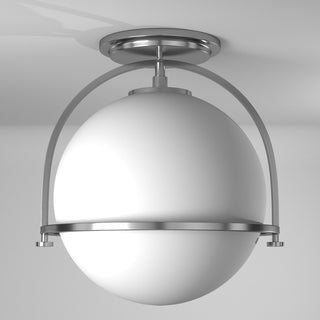 Hinkley Somerset 11.5" Small Semi-Flush Mount Ceiling Light, Brushed Nickel