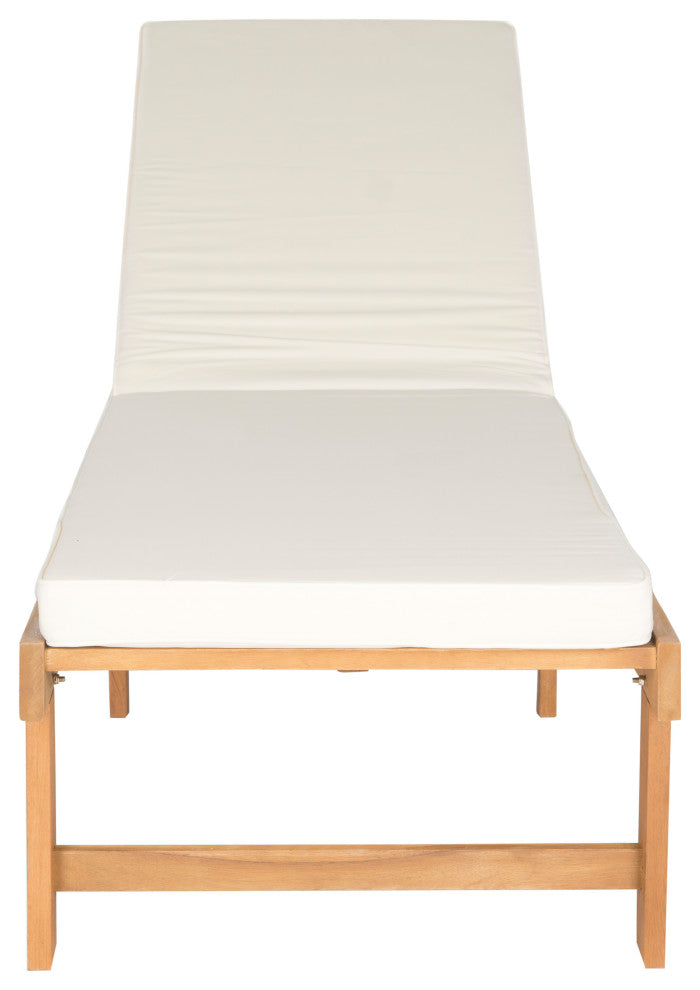 Safavieh Inglewood Indoor/Outdoor Chaise Lounge Chair, Natural/Beige