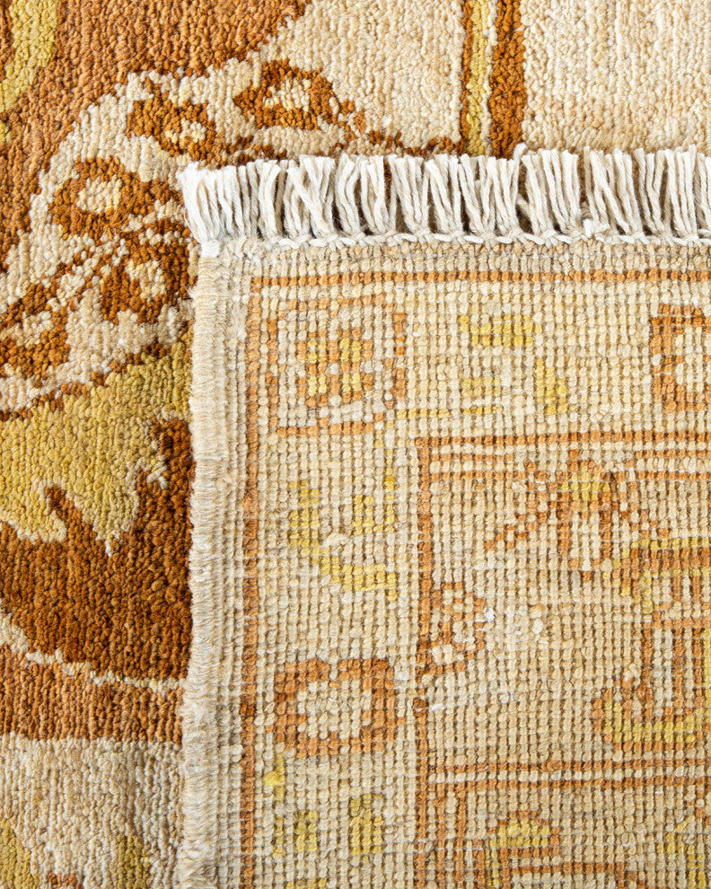 Eclectic, One-of-a-Kind Hand-Knotted Area Rug Ivory, 9' 2" x 11' 4"