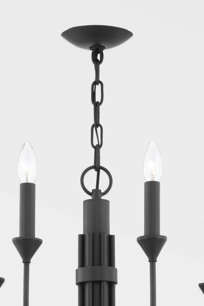 Cate 7 Light Chandelier Forged Iron Frame