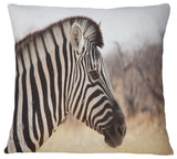 Beautiful Zebra in Forest Abstract Throw Pillow, 16"x16"