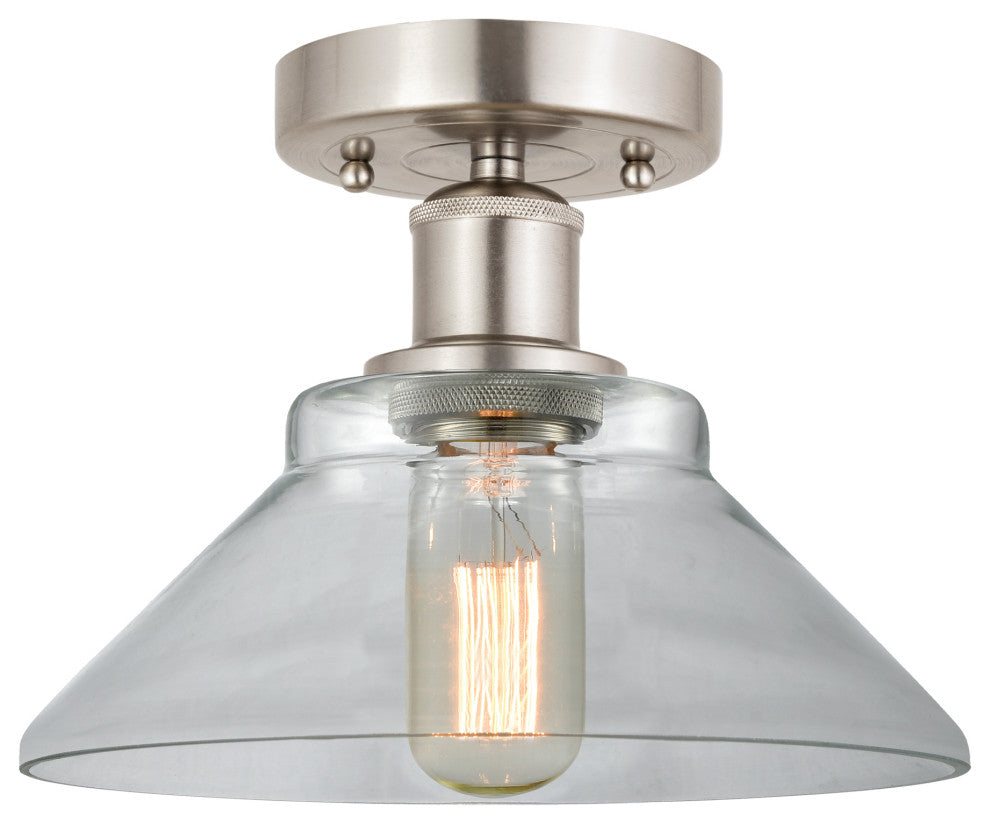 Innovations 616-1F-SN-G132 1 Light 8.375" Flush Mount, Brushed Satin Nickel
