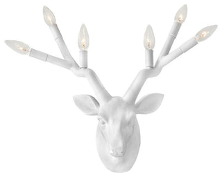Hinkley Stag Large Six Light Sconce, Chalk White