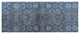 2' x 6' Shades of Blue Hexagons Washable Runner Rug