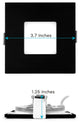 Luxrite 3" Ultra Thin LED Recessed Light 5 Color Option Black 4 Pack