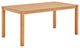 Farmstay 63" Rectangle Outdoor Patio Teak Wood Dining Table Natural