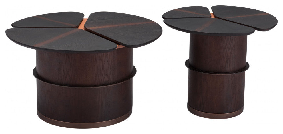 Set of Two Lilypad Wooden Tables
